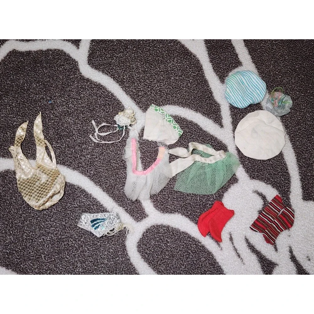 Vintage Barbie Clothing Lot 50+ Pieces 1960s Dresses Pants Skirts Mix TLC